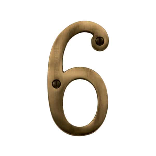 Heritage Brass Numeral 9 Face Fix 76mm (3") Satin Brass finish 1