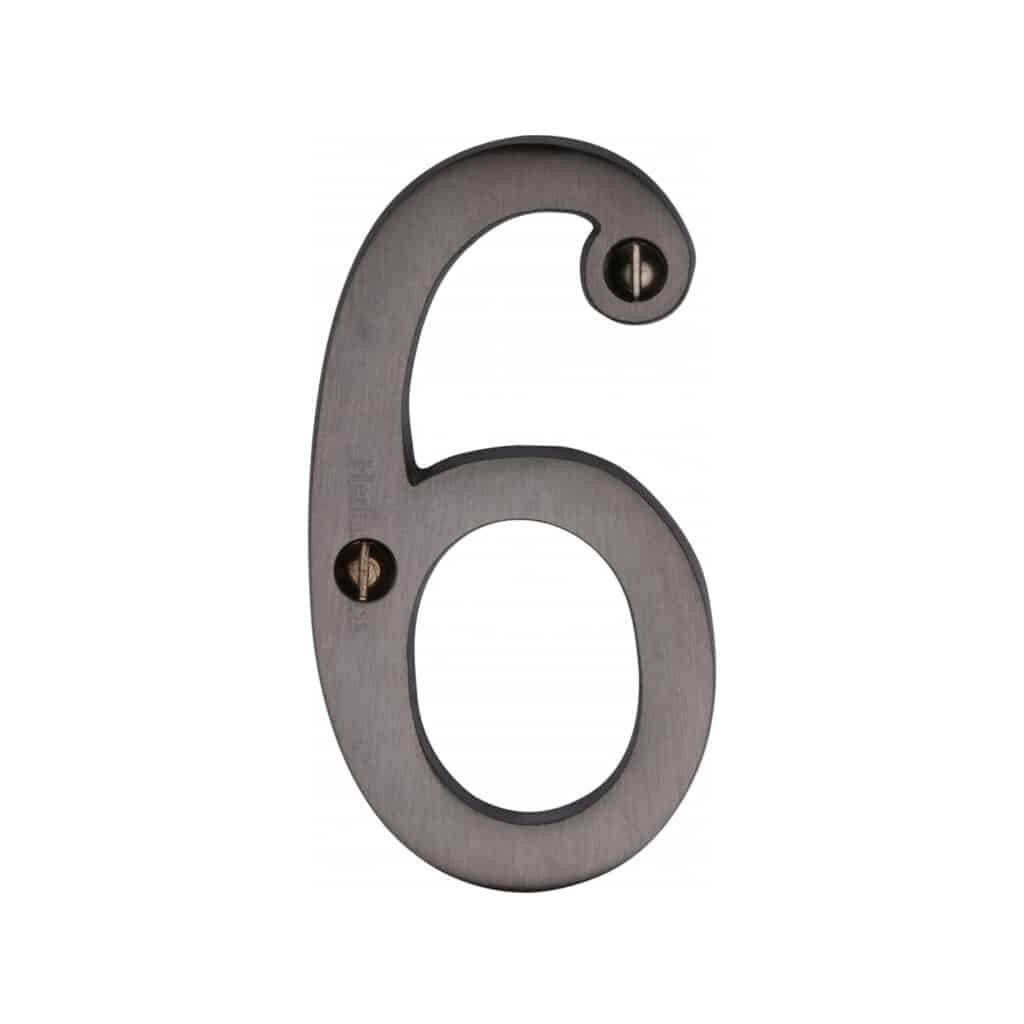 Heritage Brass Numeral 9 Face Fix 76mm (3") Satin Chrome finish 1