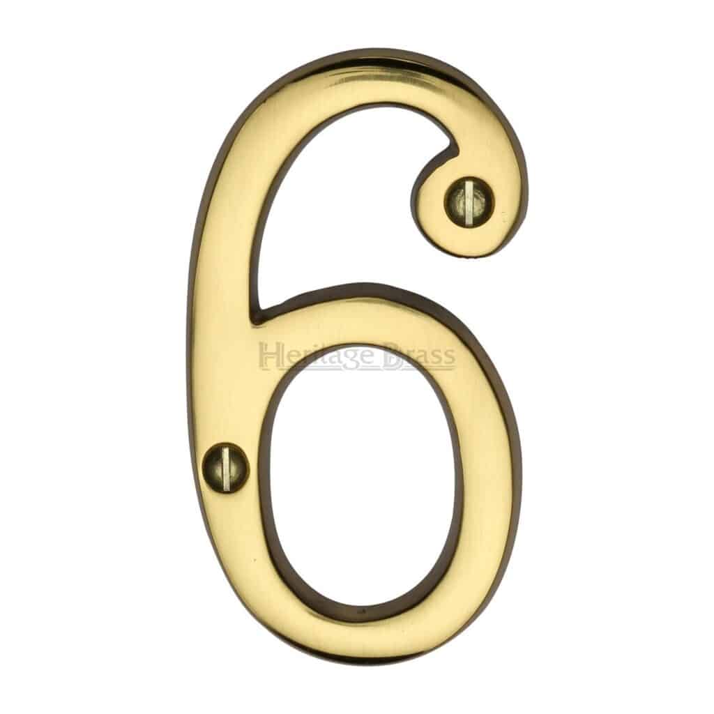 Heritage Brass Numeral 9 Face Fix 76mm (3") Satin Nickel finish 1