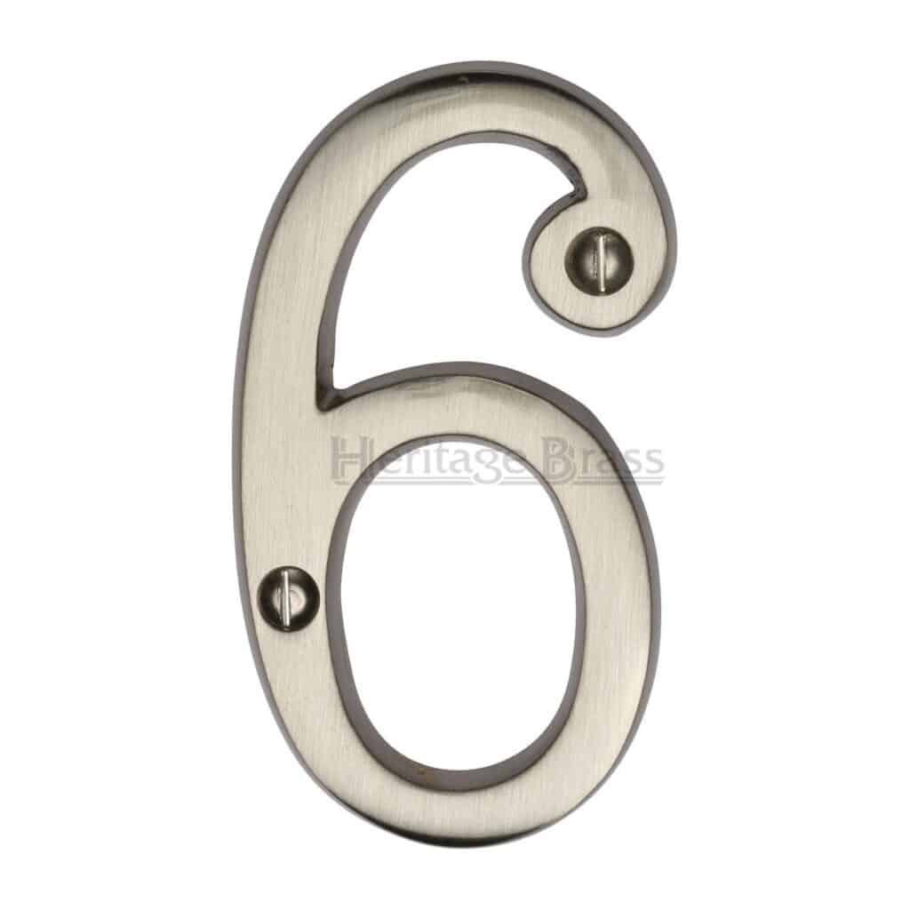 Heritage Brass Alphabet A Pin Fix 51mm (2") Polished Nickel Finish 1