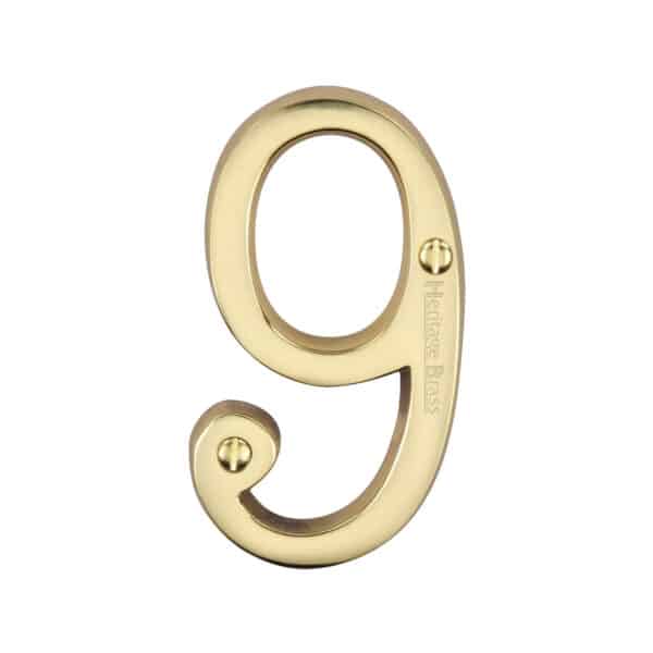 Heritage Brass Alphabet D Pin Fix 51mm (2") Polished Brass Finish 1