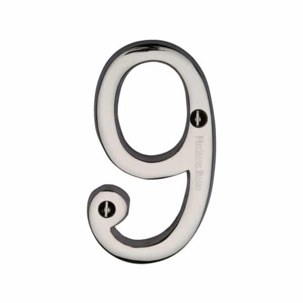 Heritage Brass Alphabet D Pin Fix 51mm (2") Polished Nickel Finish 1