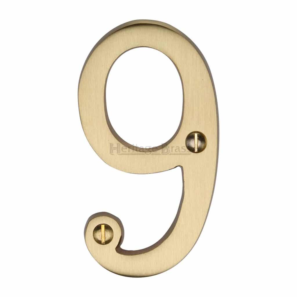 Heritage Brass Alphabet D Pin Fix 51mm (2") Satin Brass Finish 1