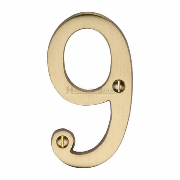 Heritage Brass Alphabet D Pin Fix 51mm (2") Satin Brass Finish 1