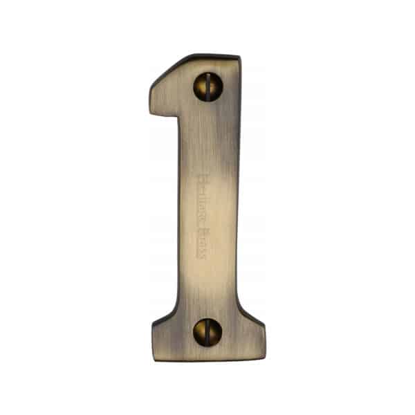 Heritage Brass Numeral 7 Face Fix 76mm (3") Satin Chrome finish 1