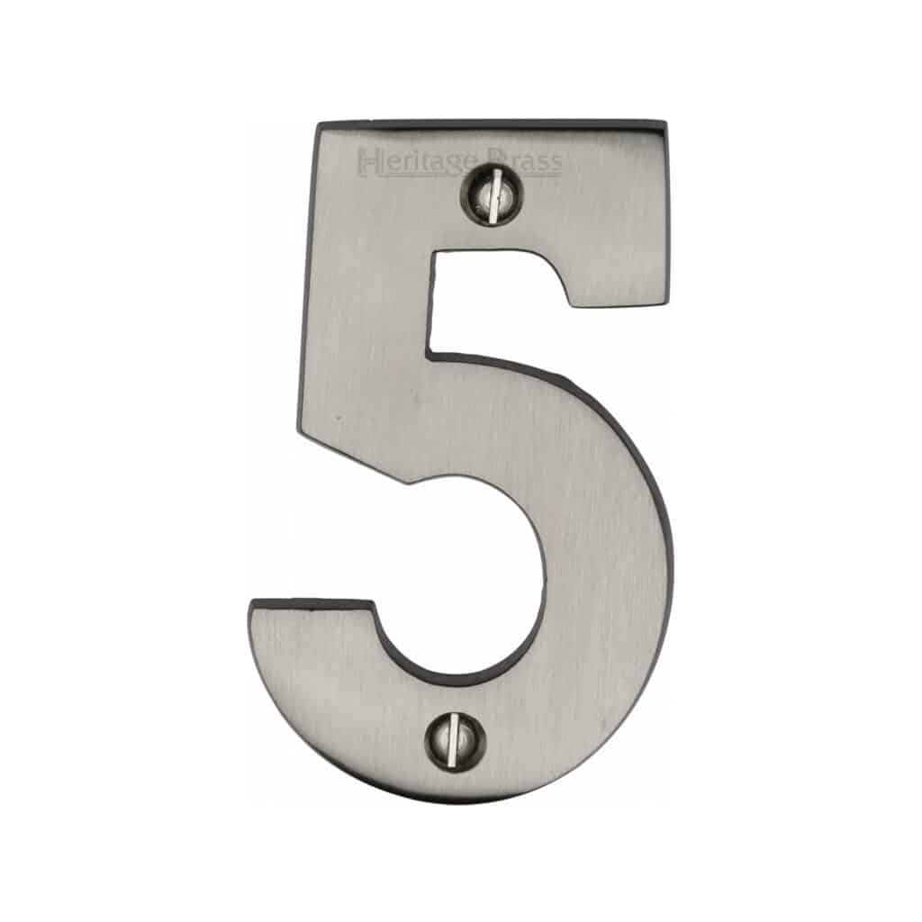 Heritage Brass Numeral 1 Face Fix 51mm (2") Polished Nickel finish 1