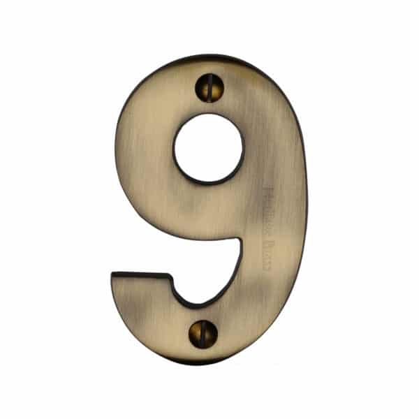 Heritage Brass Numeral 3 Face Fix 51mm (2") Polished Nickel finish 1