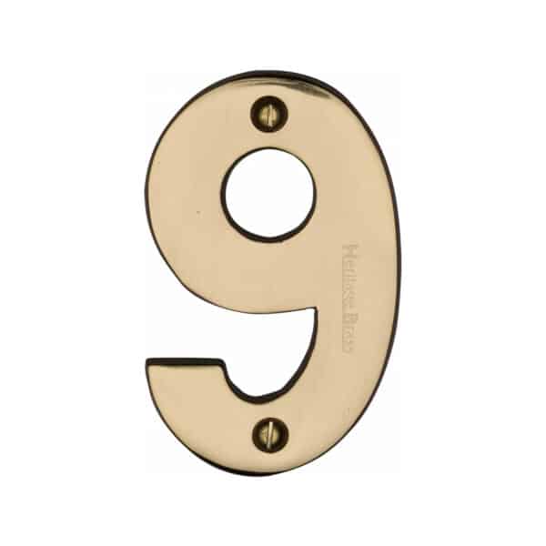 Heritage Brass Numeral 3 Face Fix 51mm (2") Satin Brass finish 1