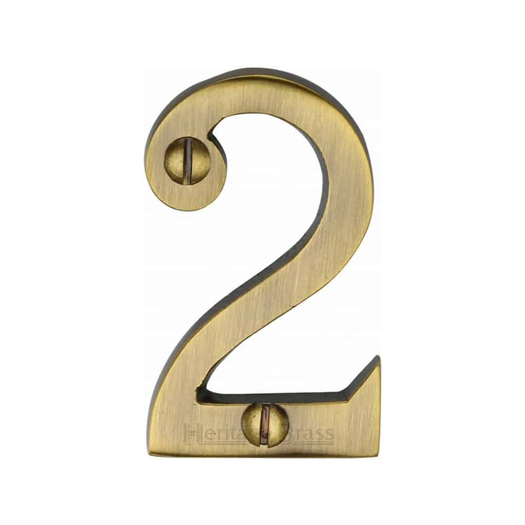 Heritage Brass Numeral 6 Face Fix 51mm (2") Matt Bronze finish 1