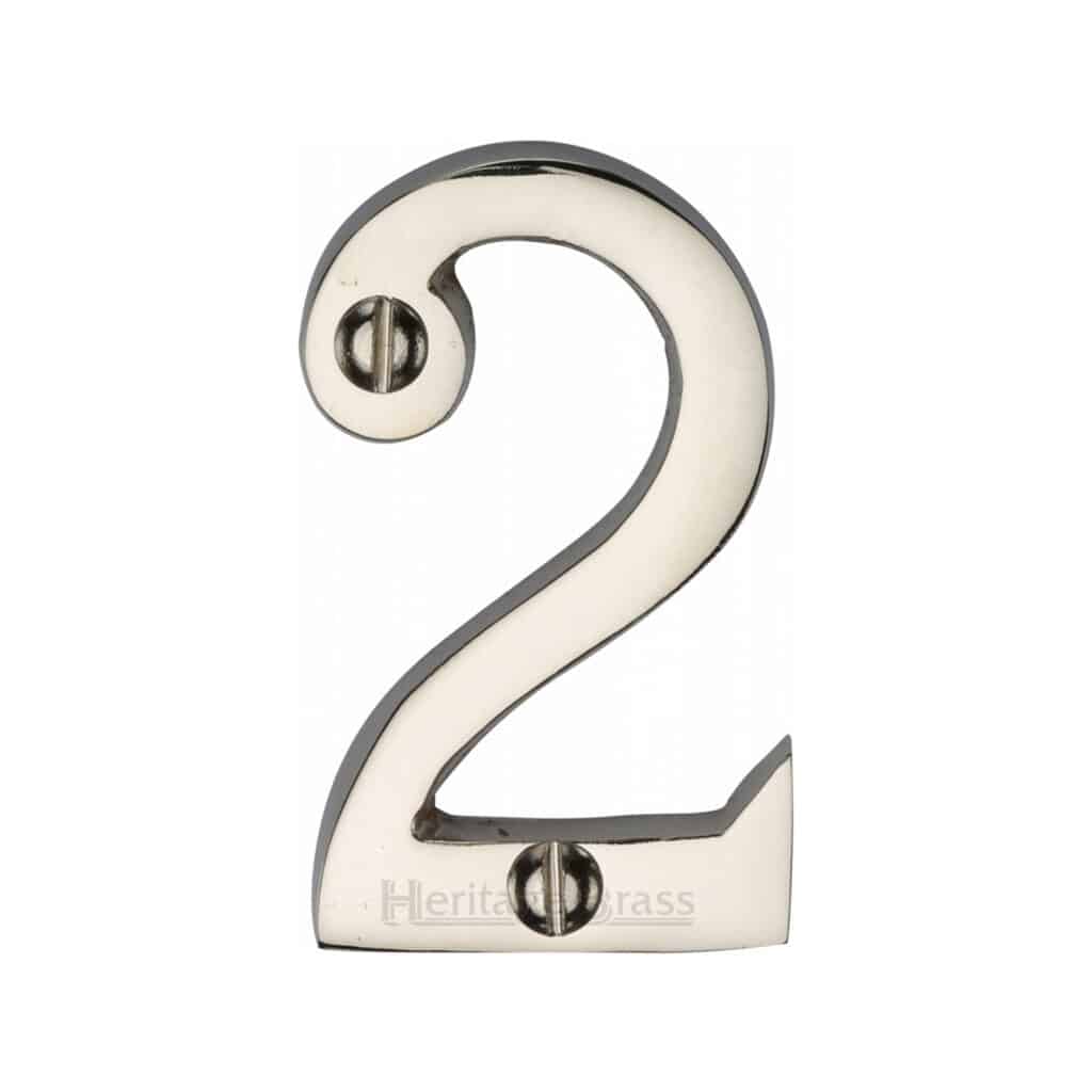 Heritage Brass Numeral 6 Face Fix 51mm (2") Satin Brass finish 1