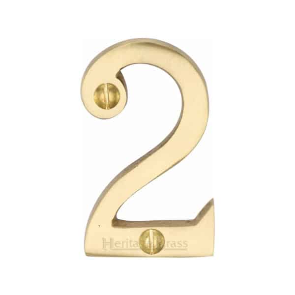 Heritage Brass Numeral 6 Face Fix 51mm (2") Satin Chrome finish 1