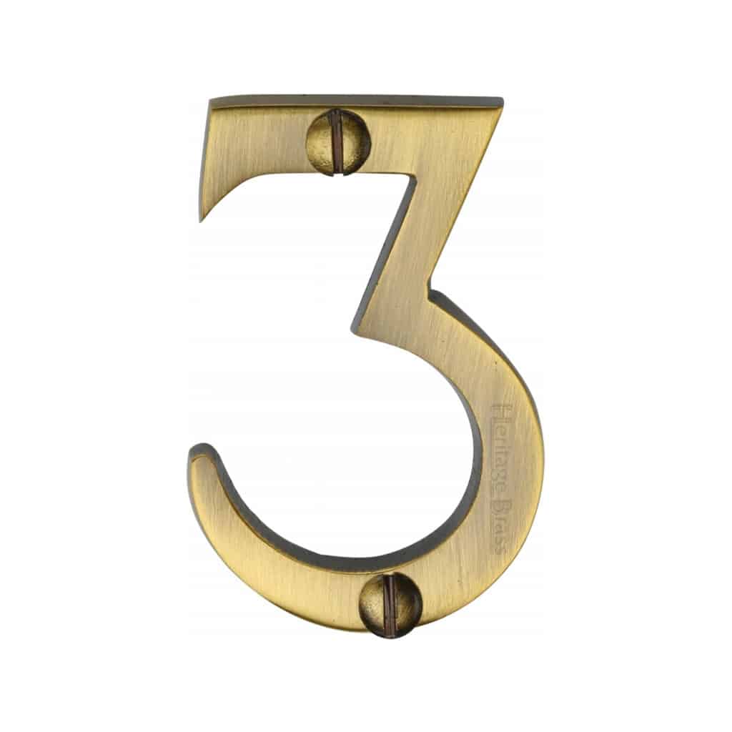 Heritage Brass Numeral 7 Face Fix 51mm (2") Matt Bronze finish 1