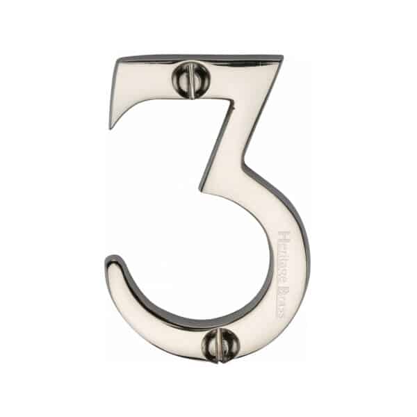 Heritage Brass Numeral 7 Face Fix 51mm (2") Satin Brass finish 1