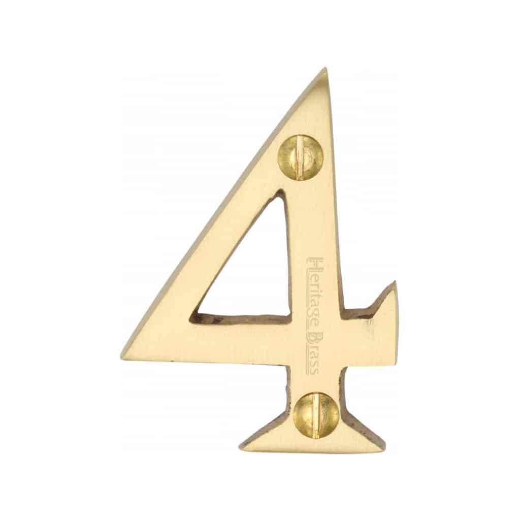 Heritage Brass Numeral 8 Face Fix 51mm (2") Satin Chrome finish 1