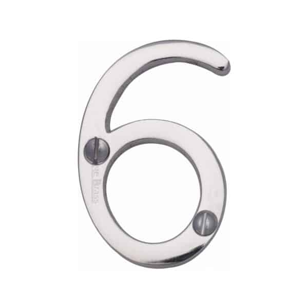 Heritage Brass Numeral 0 Self Adhesive 51mm (2") Polished Nickel finish 1