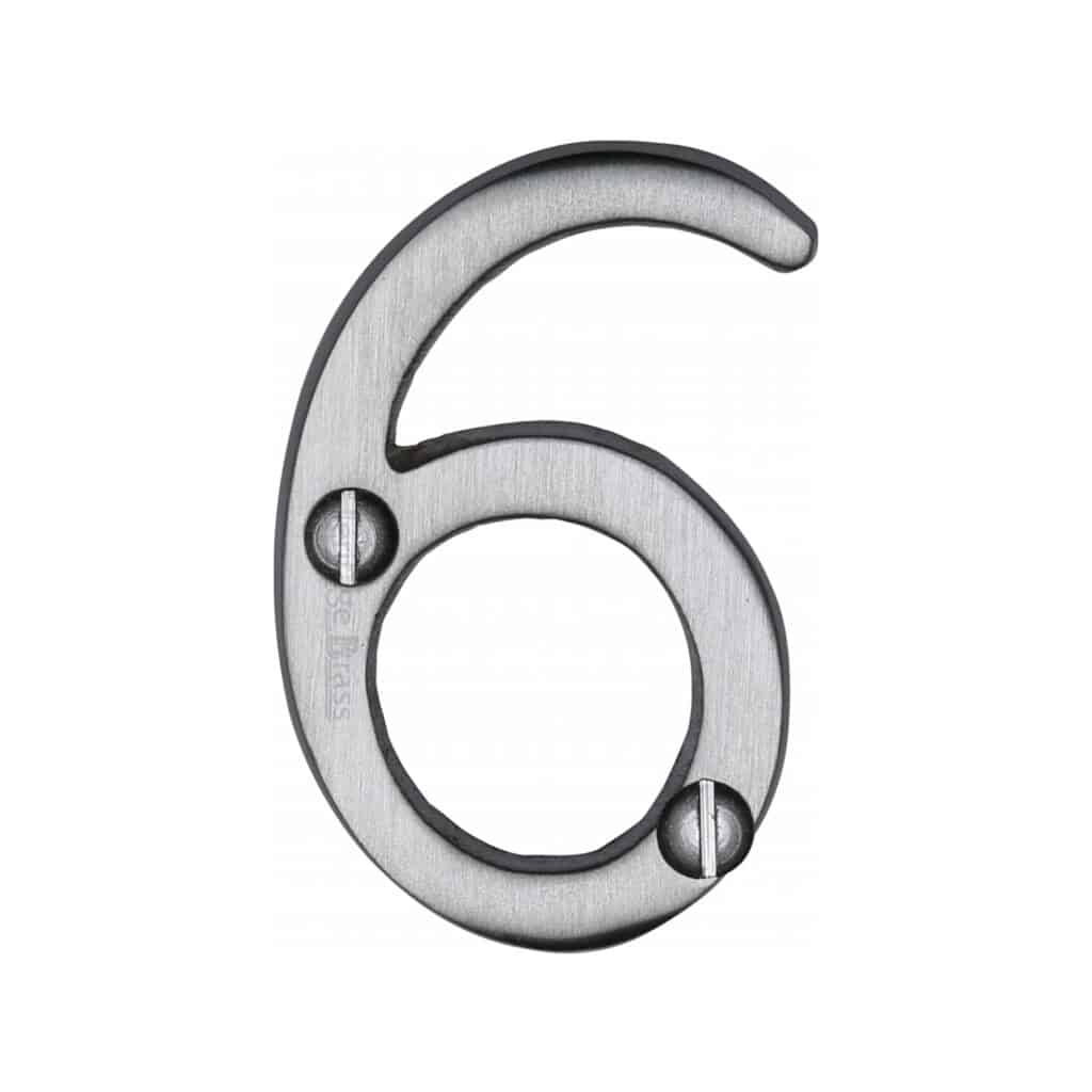 Heritage Brass Numeral 0 Self Adhesive 51mm (2") Satin Nickel finish 1