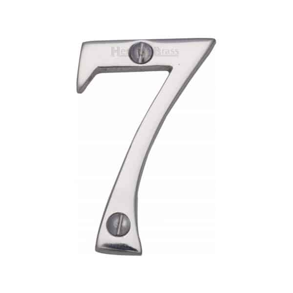 Heritage Brass Numeral 1 Self Adhesive 51mm (2") Polished Nickel finish 1