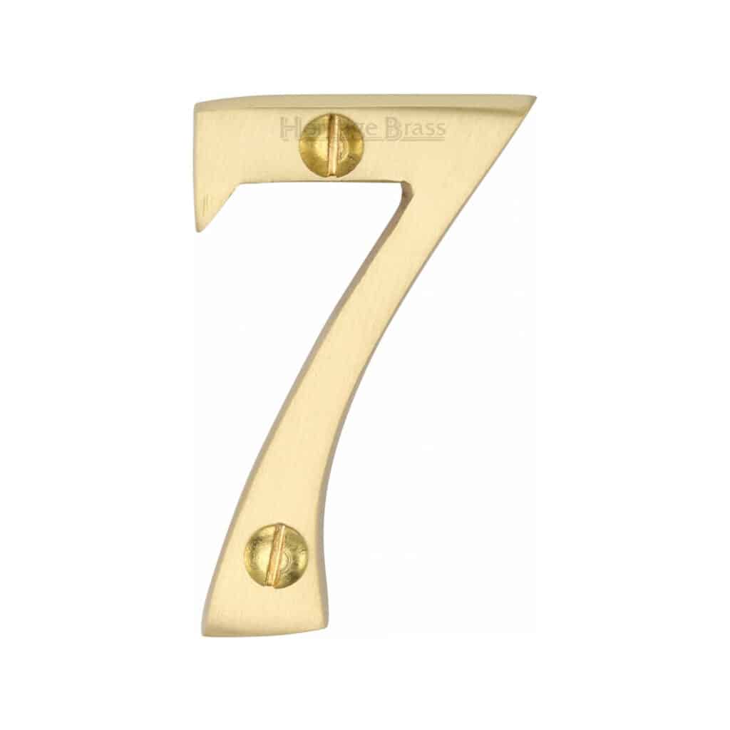 Heritage Brass Numeral 1 Self Adhesive 51mm (2") Satin Chrome finish 1