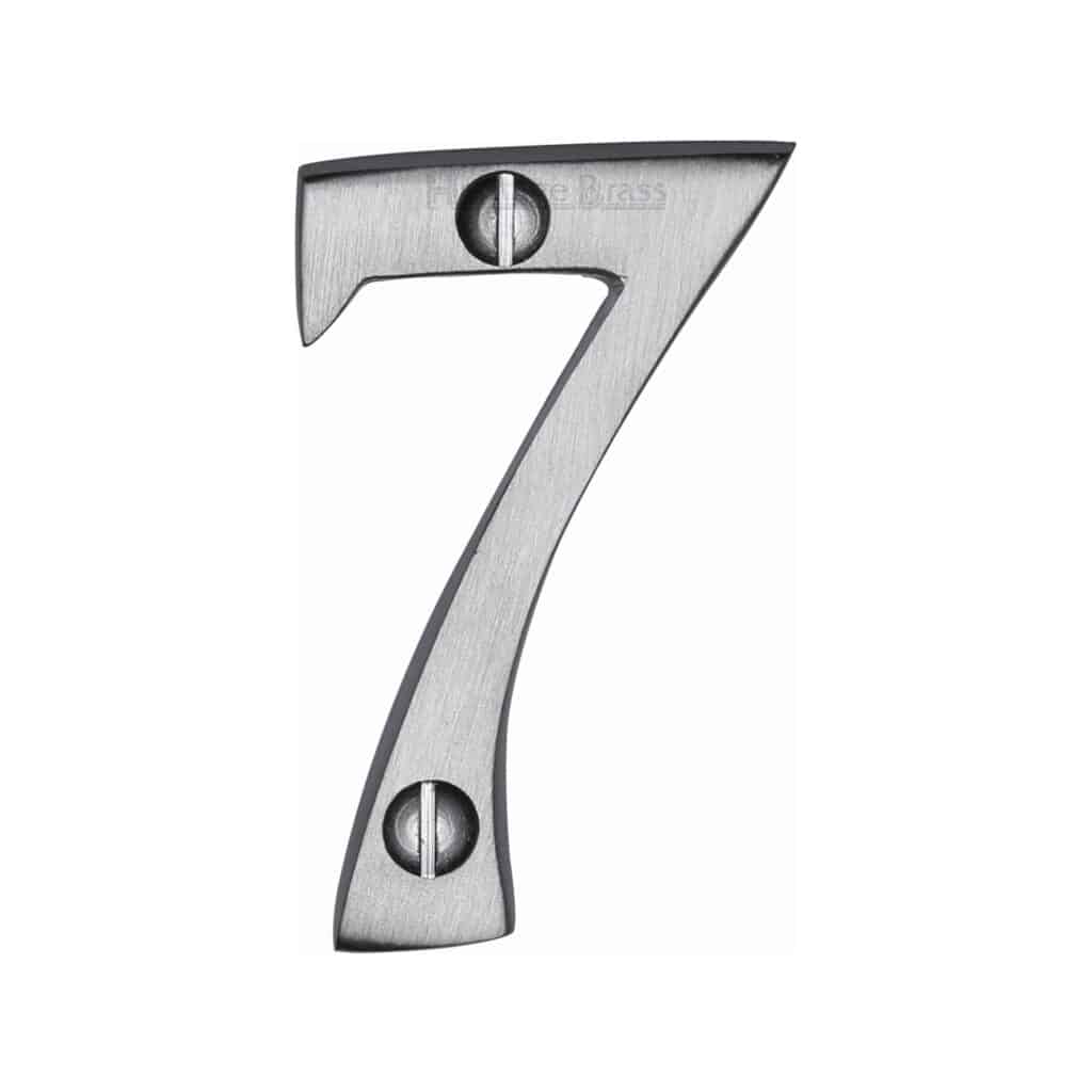 Heritage Brass Numeral 1 Self Adhesive 51mm (2") Satin Nickel finish 1