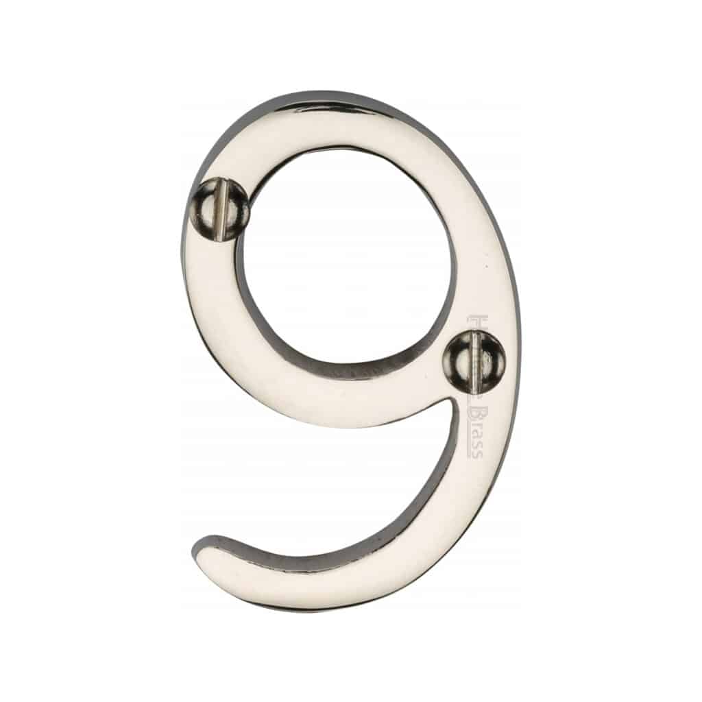 Heritage Brass Numeral 3 Self Adhesive 51mm (2") Satin Brass finish 1