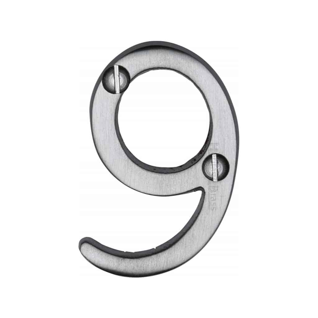 Heritage Brass Numeral 3 Self Adhesive 51mm (2") Satin Nickel finish 1