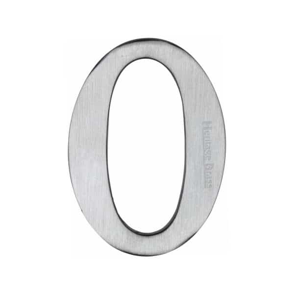 Heritage Brass Numeral 4 Self Adhesive 51mm (2") Satin Nickel finish 1