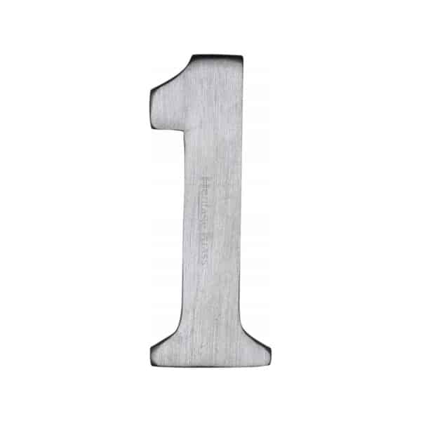 Heritage Brass Numeral 5 Self Adhesive 51mm (2") Satin Nickel finish 1