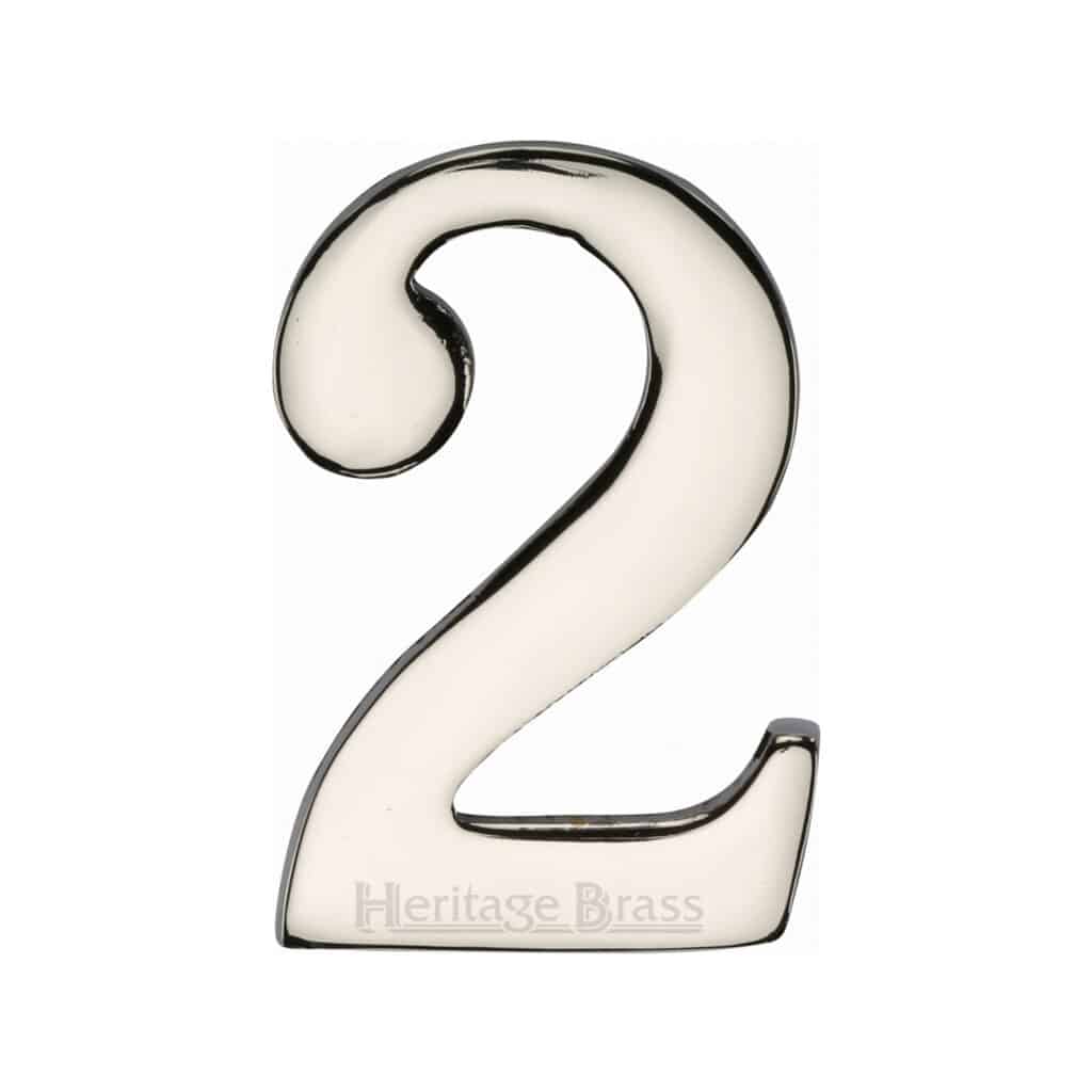 Heritage Brass Numeral 6 Self Adhesive 51mm (2") Satin Brass finish 1