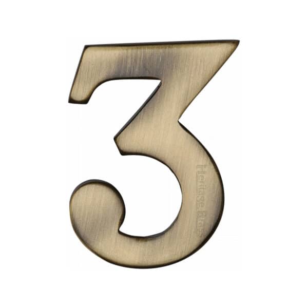 Heritage Brass Numeral 7 Self Adhesive 51mm (2") Matt Bronze finish 1