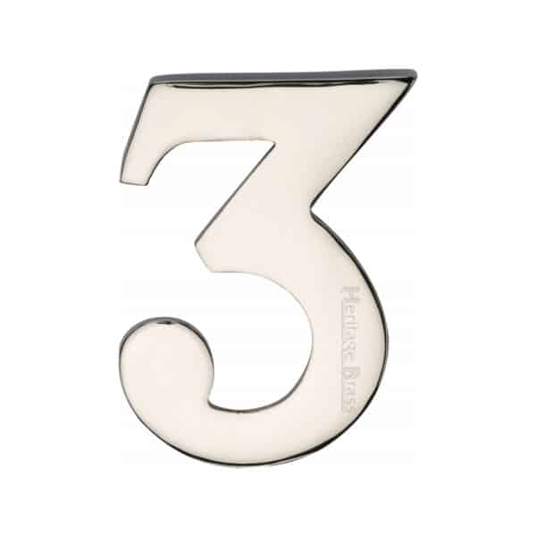 Heritage Brass Numeral 7 Self Adhesive 51mm (2") Satin Brass finish 1