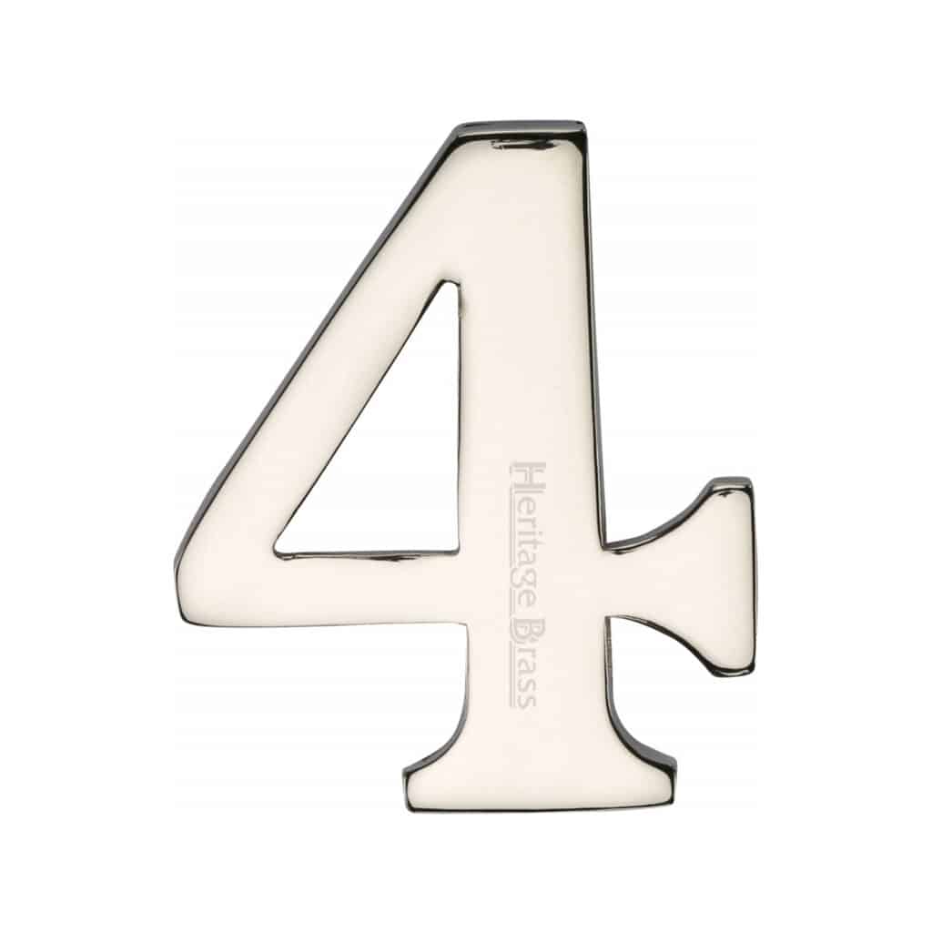 Heritage Brass Numeral 8 Self Adhesive 51mm (2") Satin Brass finish 1