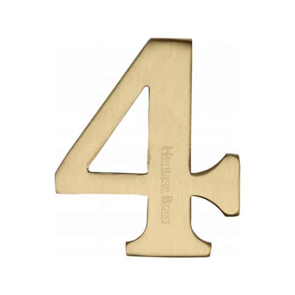 Heritage Brass Numeral 8 Self Adhesive 51mm (2") Satin Chrome finish 1