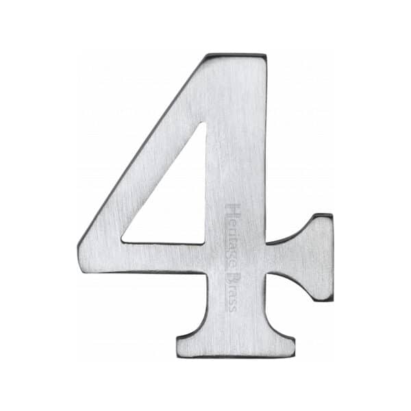 Heritage Brass Numeral 8 Self Adhesive 51mm (2") Satin Nickel finish 1