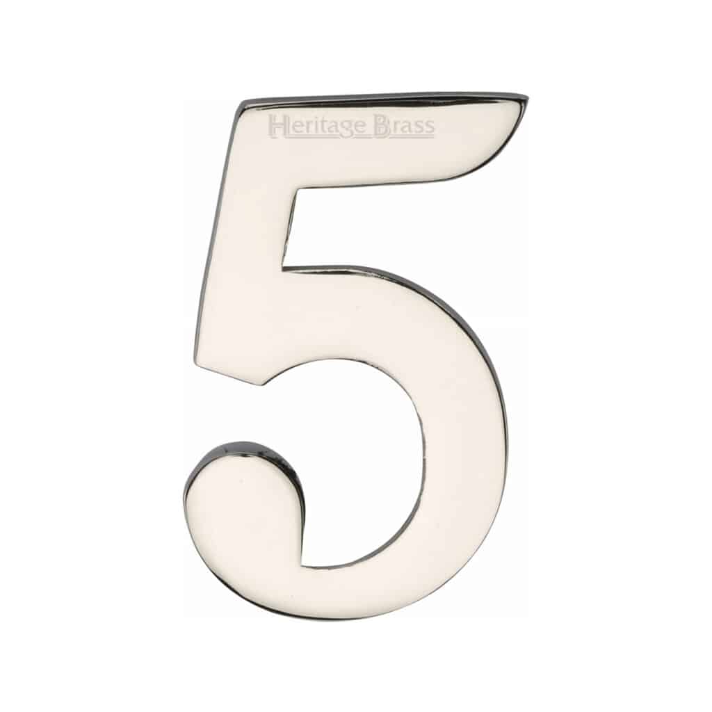 Heritage Brass Numeral 9 Self Adhesive 51mm (2") Satin Brass finish 1