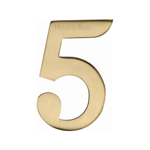 Heritage Brass Numeral 9 Self Adhesive 51mm (2") Satin Chrome finish 1