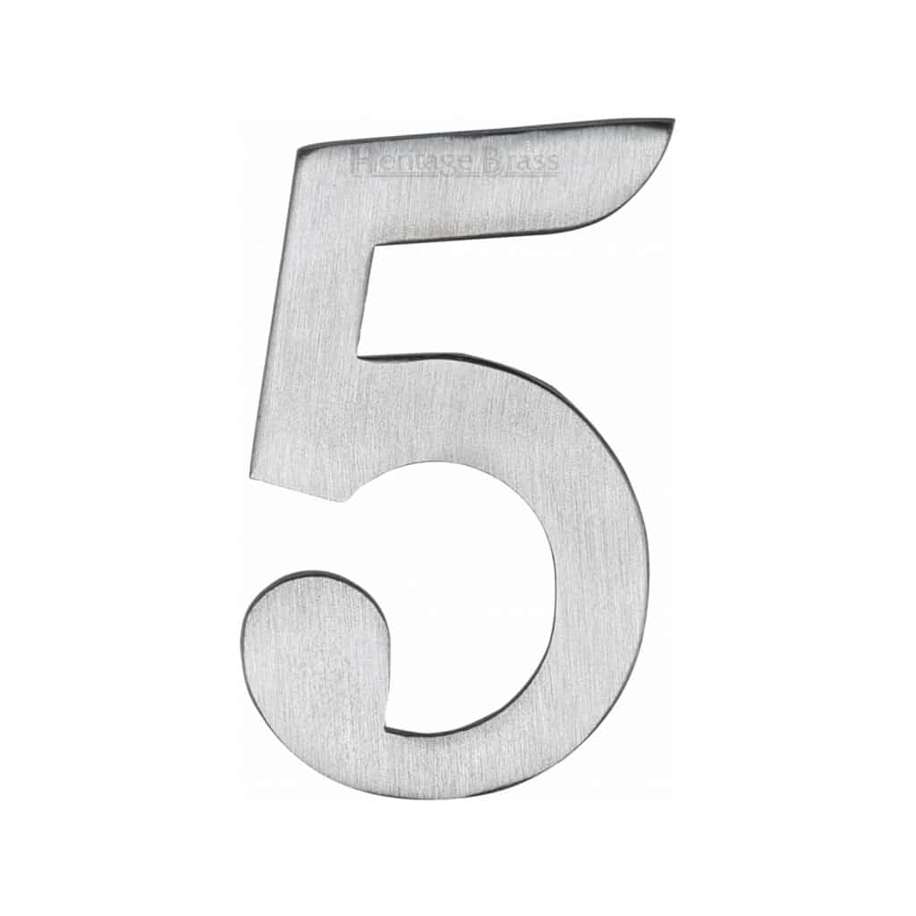 Heritage Brass Numeral 9 Self Adhesive 51mm (2") Satin Nickel finish 1