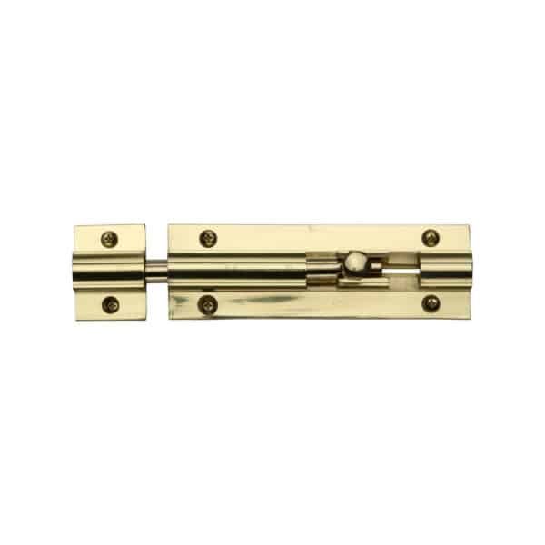 Heritage Brass Door Bolt Necked 4" x 1.25" Polished Chrome finish 1