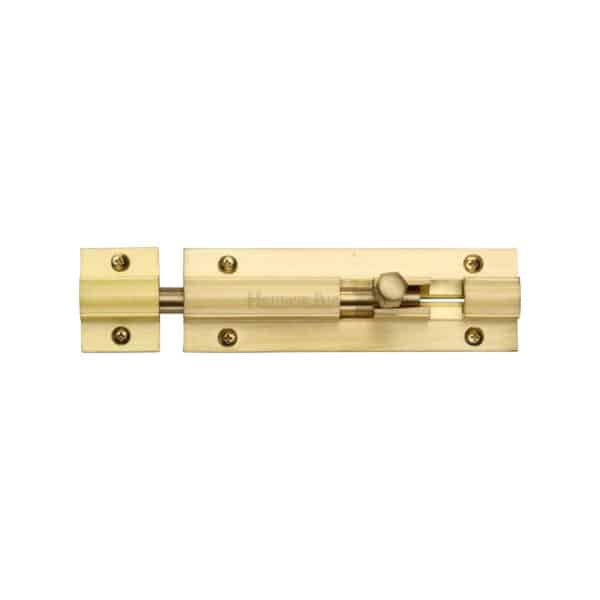 Heritage Brass Door Bolt Necked 4" x 1.25" Satin Chrome finish 1