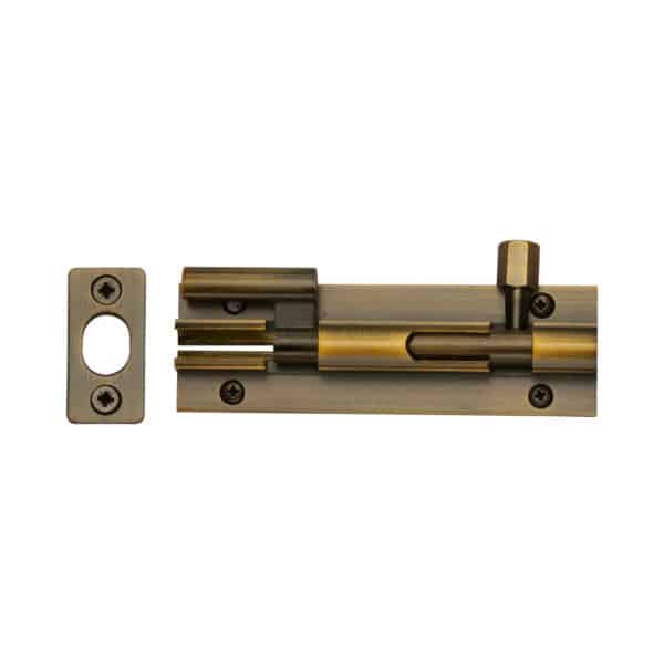 Heritage Brass Door Bolt Flat 8" Polished Chrome finish 1