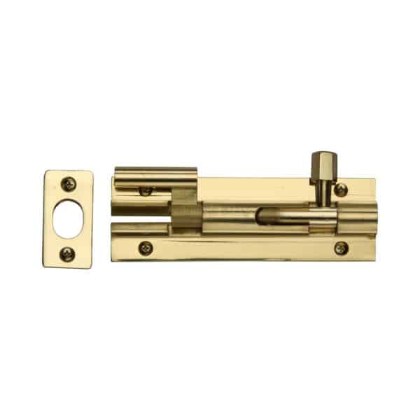 Heritage Brass Door Bolt Flat 8" Satin Brass finish 1