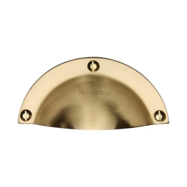 Round Flush Pull Antique Brass finish 1