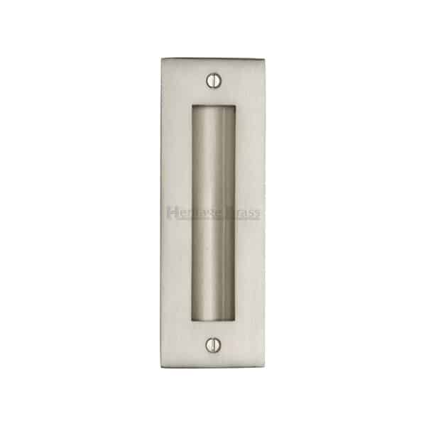 Reeded Rectangular Flush Pull 105 x 58mmmm Polished Chrome finish 1