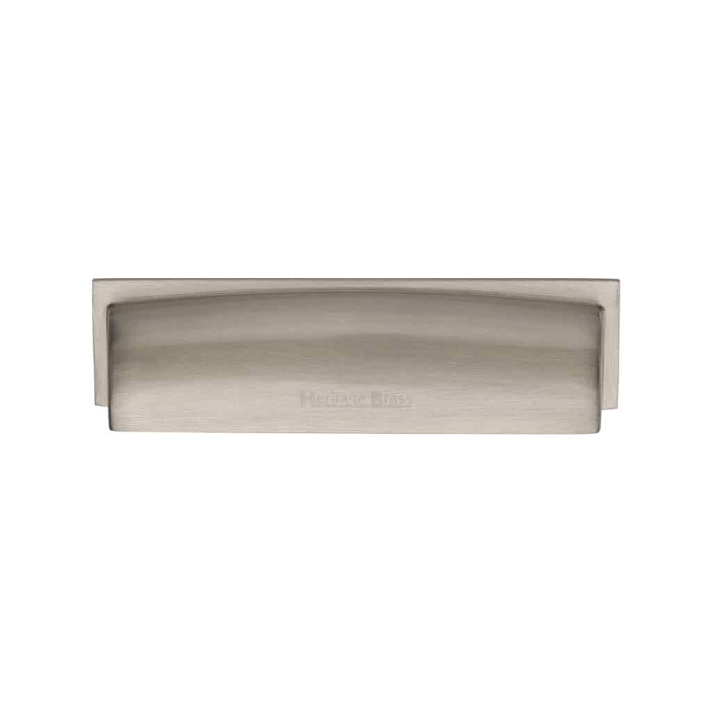 Heritage Brass Cabinet Knob Rectangular Hammered Design 47mm Polished Chrome finish 1