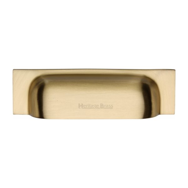 Heritage Brass Cabinet Pull T-Bar Raindrop Design 128mm CTC Polished Brass Finish 1