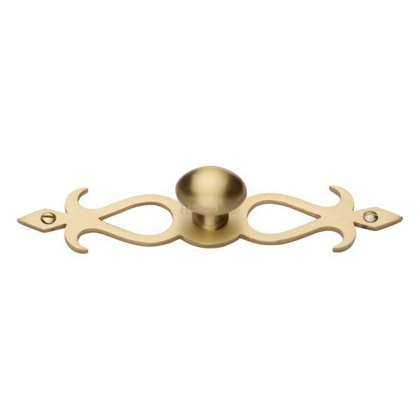 Heritage Brass Cabinet Knob Round Stepped Design 32mm Satin Nickel finish 1