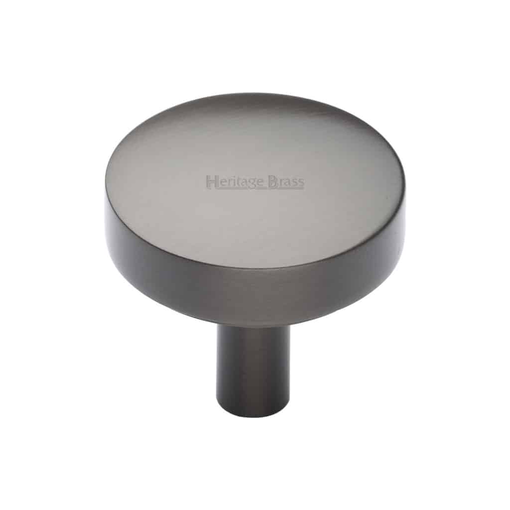 Heritage Brass Cabinet Knob Disc Design 38mm Polished Nickel finish 1