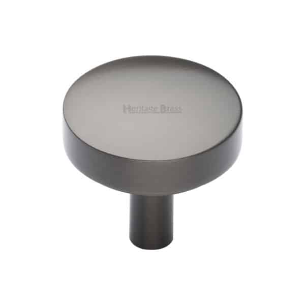 Heritage Brass Cabinet Knob Disc Design 38mm Polished Nickel finish 1