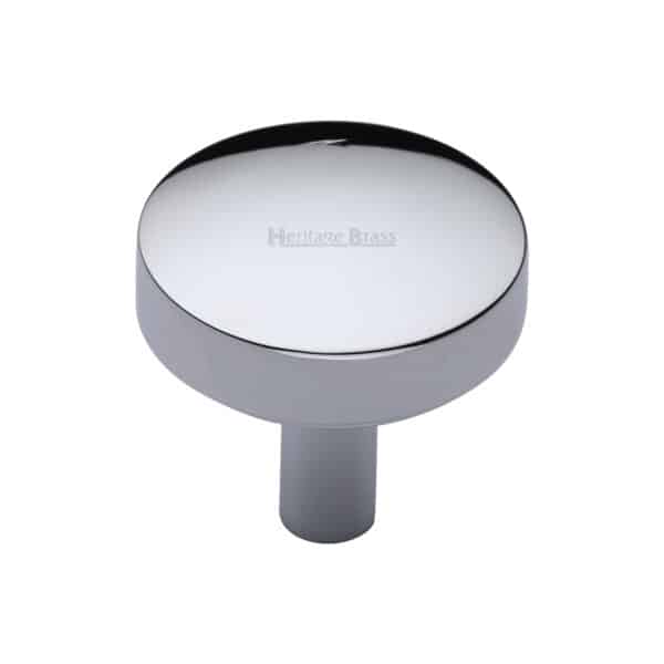 Heritage Brass Cabinet Knob Disc Design 38mm Satin Nickel finish 1