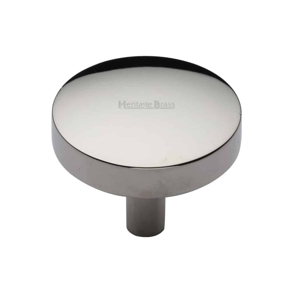 Heritage Brass Cabinet Knob Disc Knurled Design with Rose 32mm Satin Brass finish 1