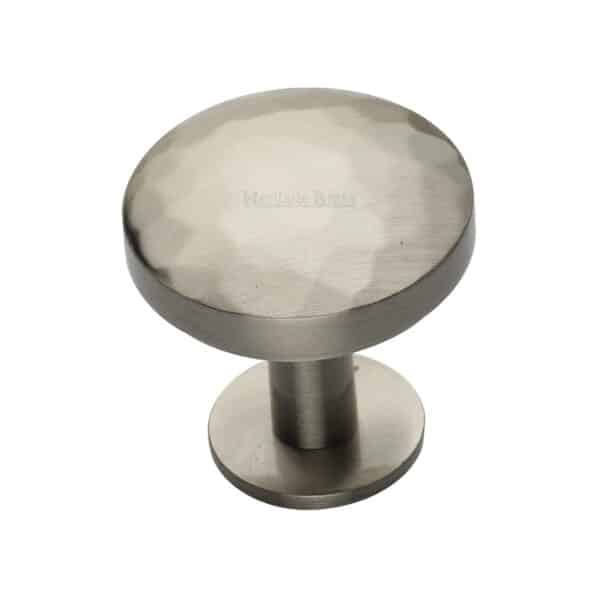 Heritage Brass Cabinet Knob Knurled Disc Design 32mm Antique Brass finish 1